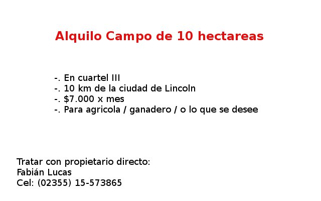 Alquilo campo