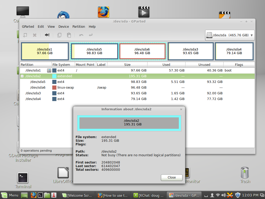 GParted-Screen
