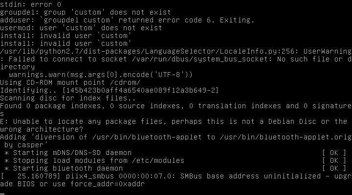 error remastersys