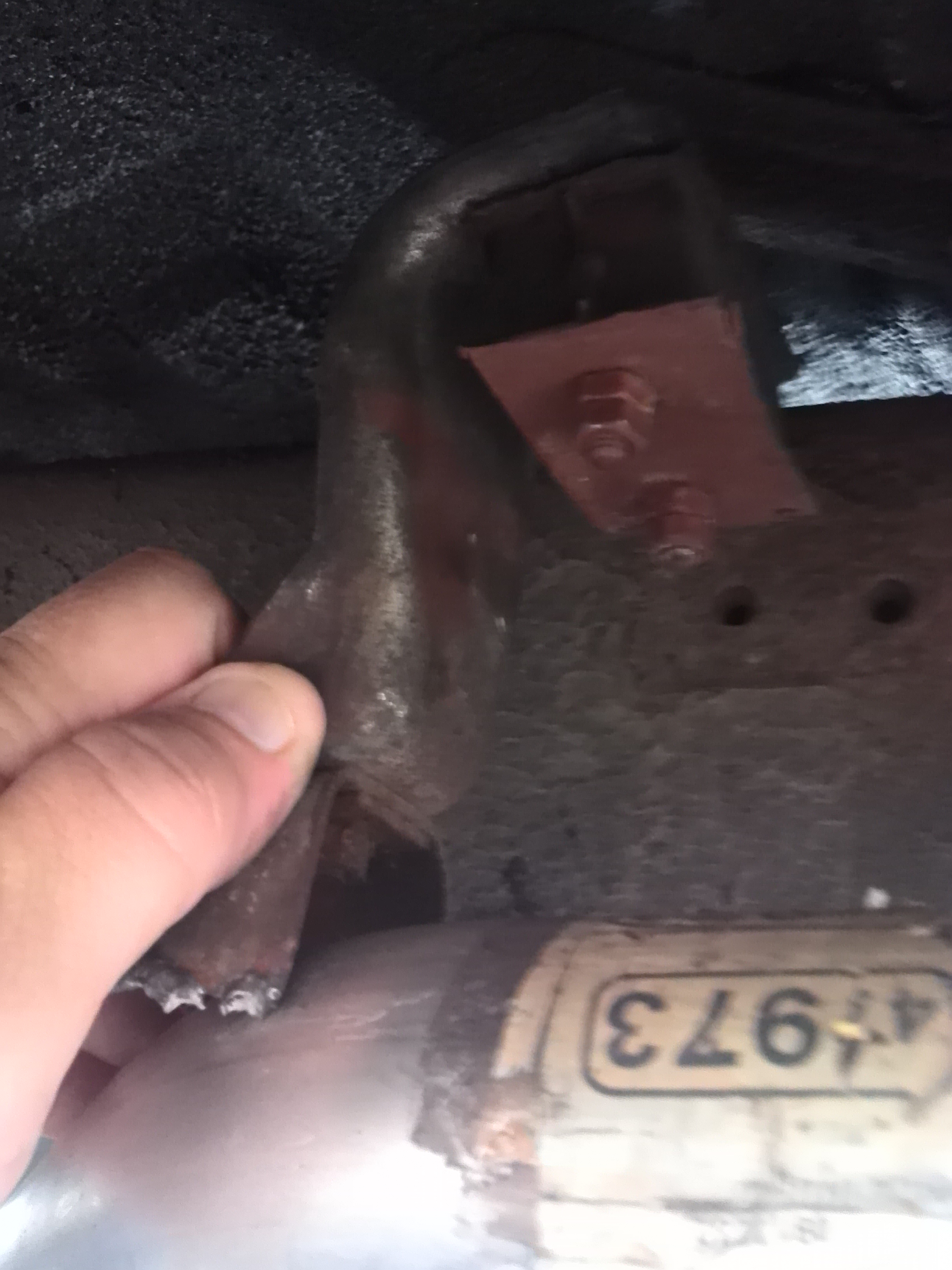 bracket that attaches to frame is missing. Not the one I am holding.