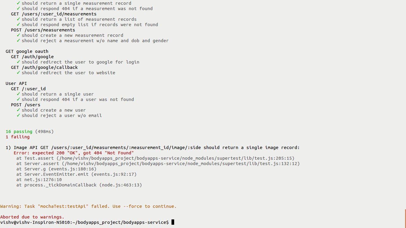 Grunt Fail Test with 'test-api'