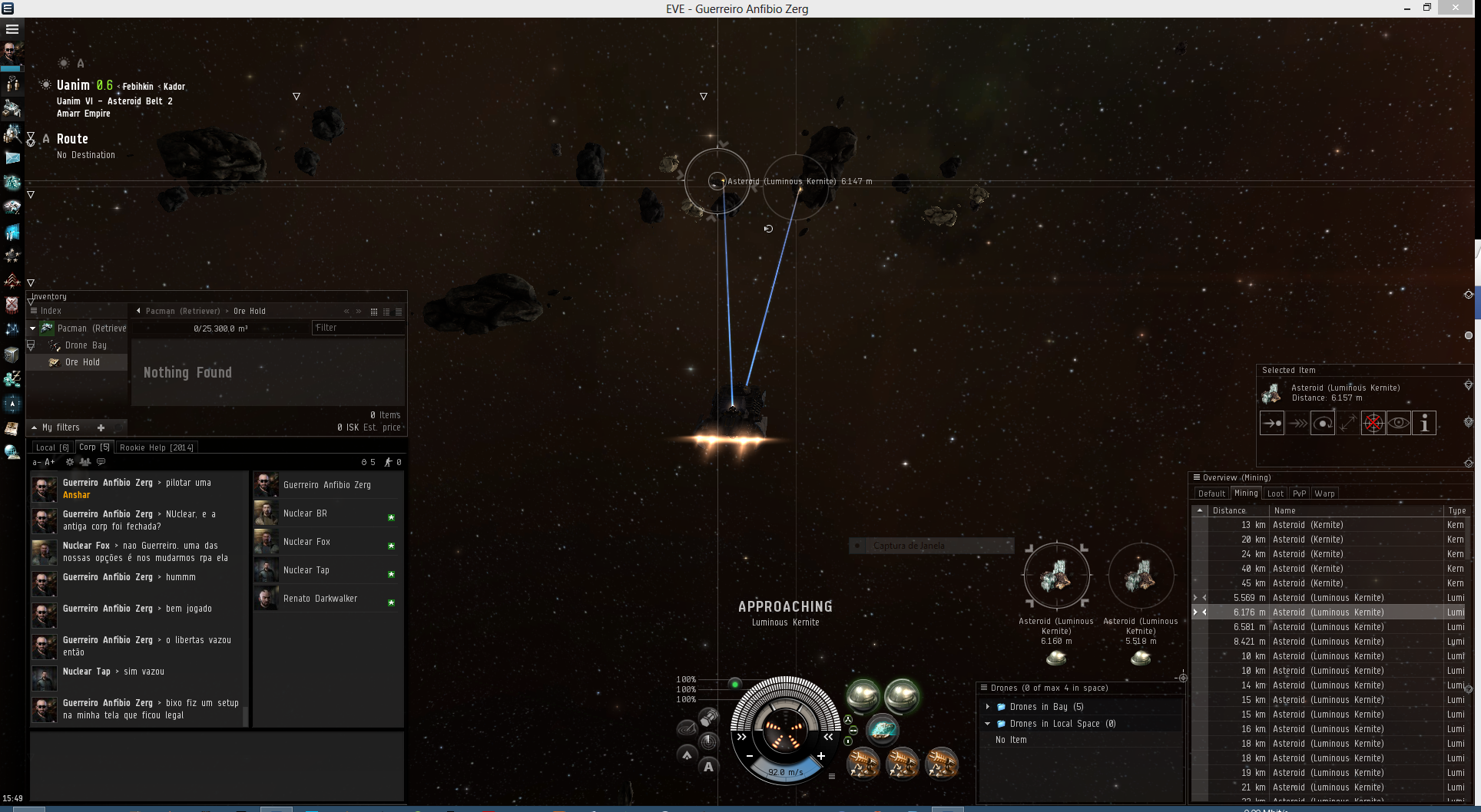 EVE screen configuration