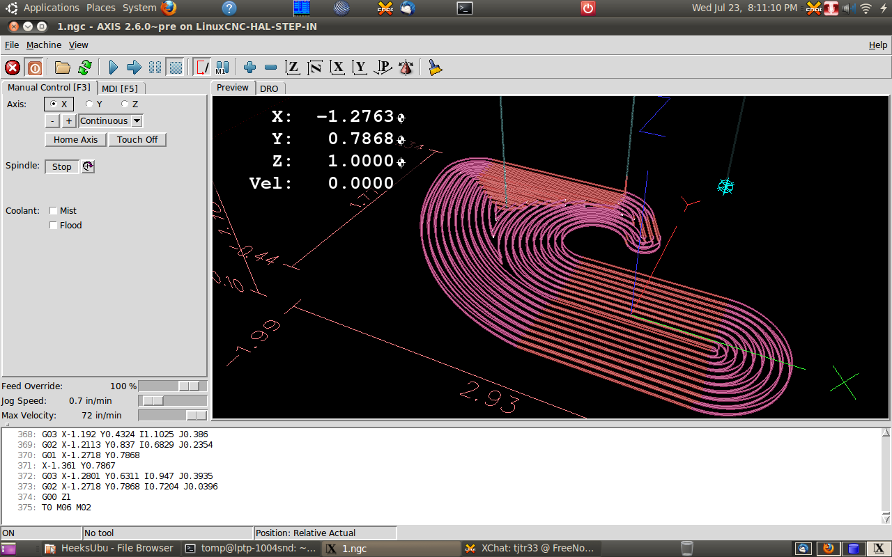 linuxcnc using heekscnc