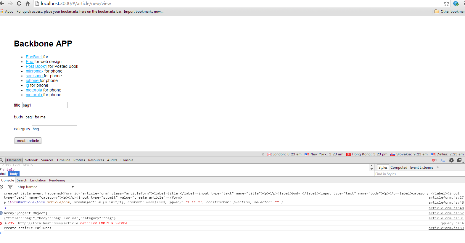 backbone javascript