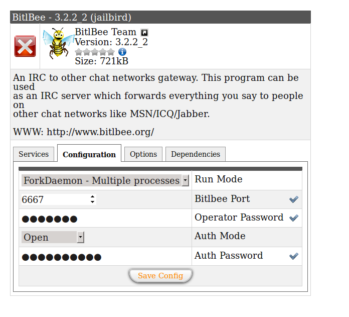 AppCafe Config Module
