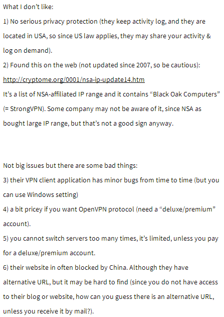 Strong VPN review