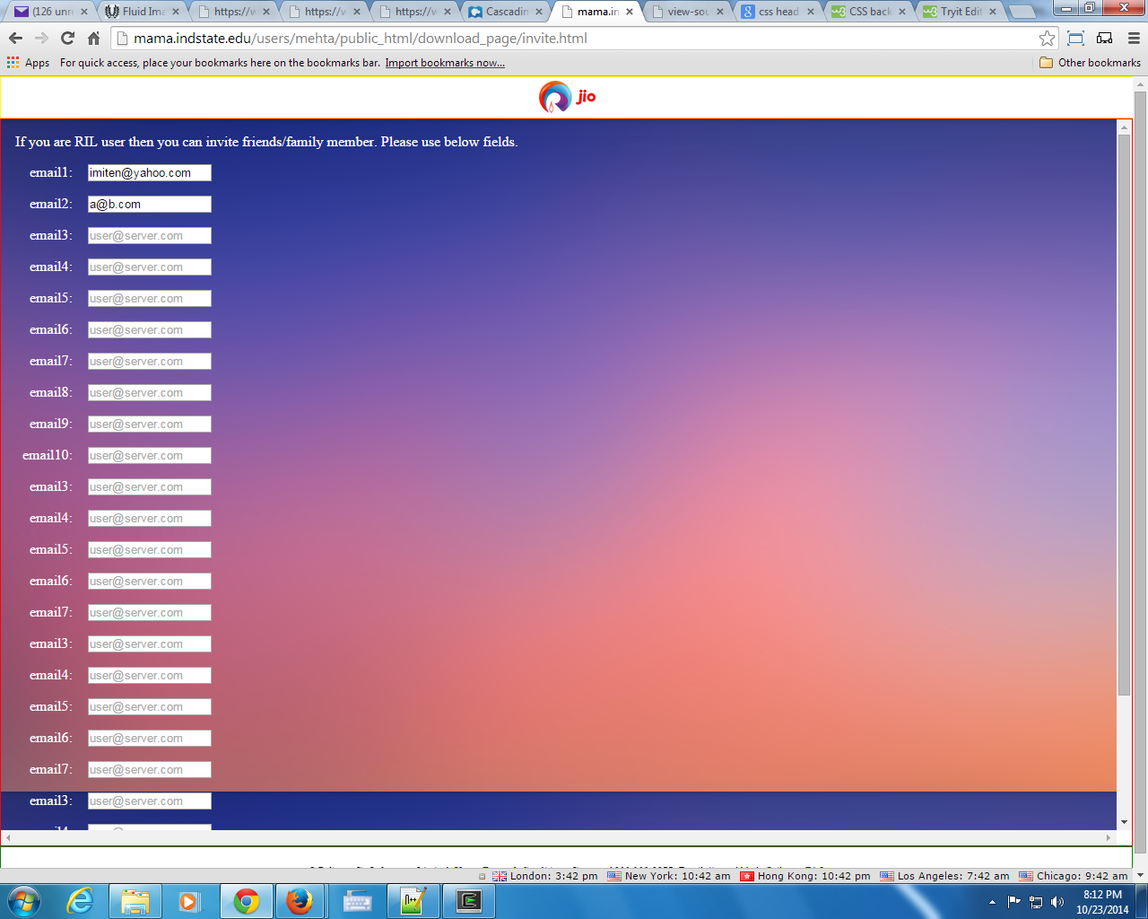 vertical scrollbar