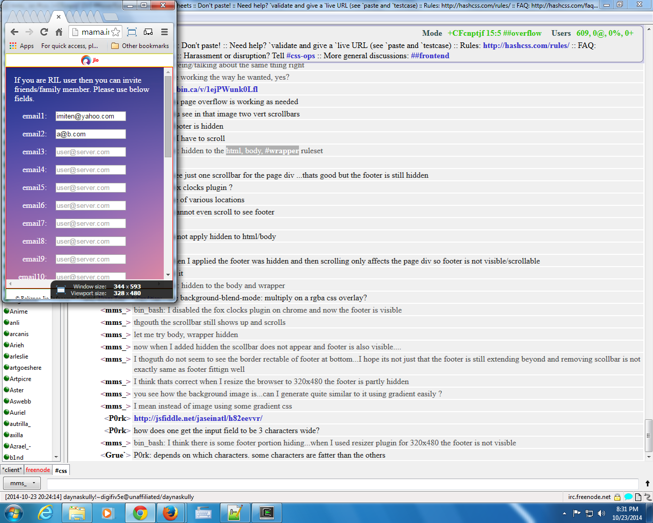 footer hidden