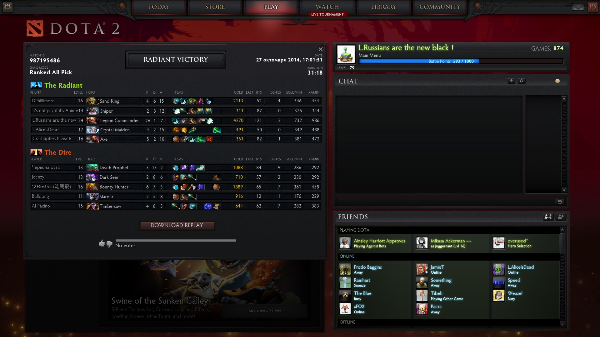 Owning a Ranked Game