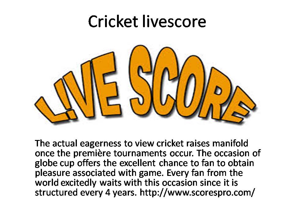 Cricket livescore