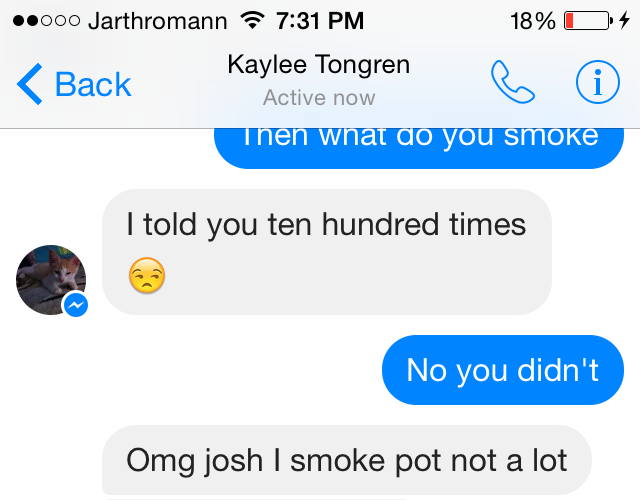 Kaylee Tongren smokes pot :0