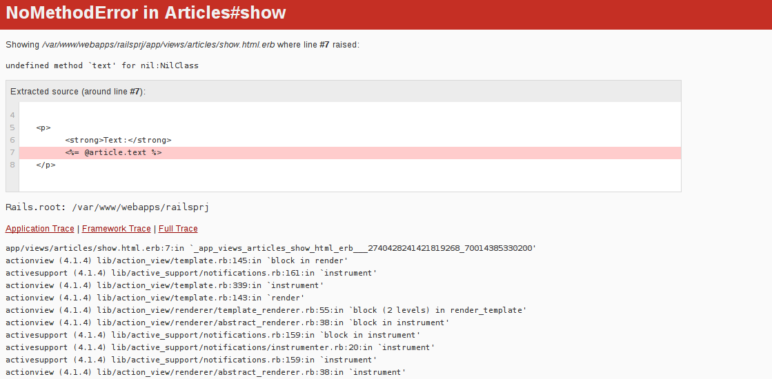 Rails error
