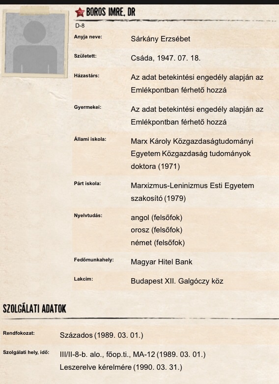 Boros Imre SZT tiszt