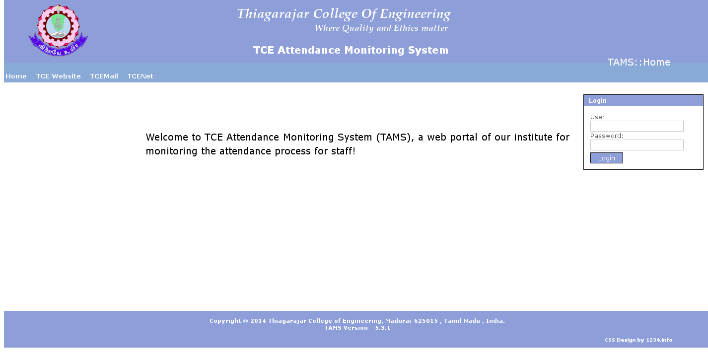 TAMS home page