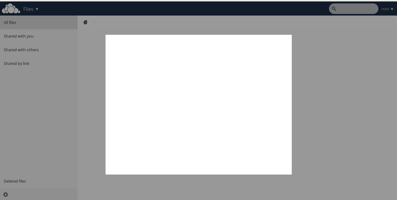 Blank popover after login - owncloud