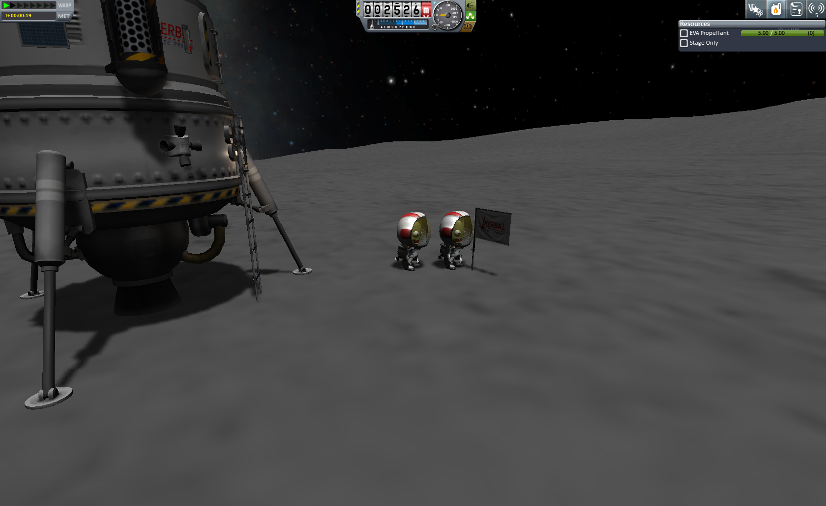 ksp planted flag on Mun