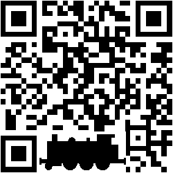 QR Code with train art