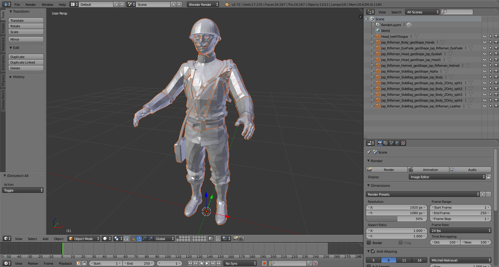 BFBC2 blender Jap_Rifleman_Mesh