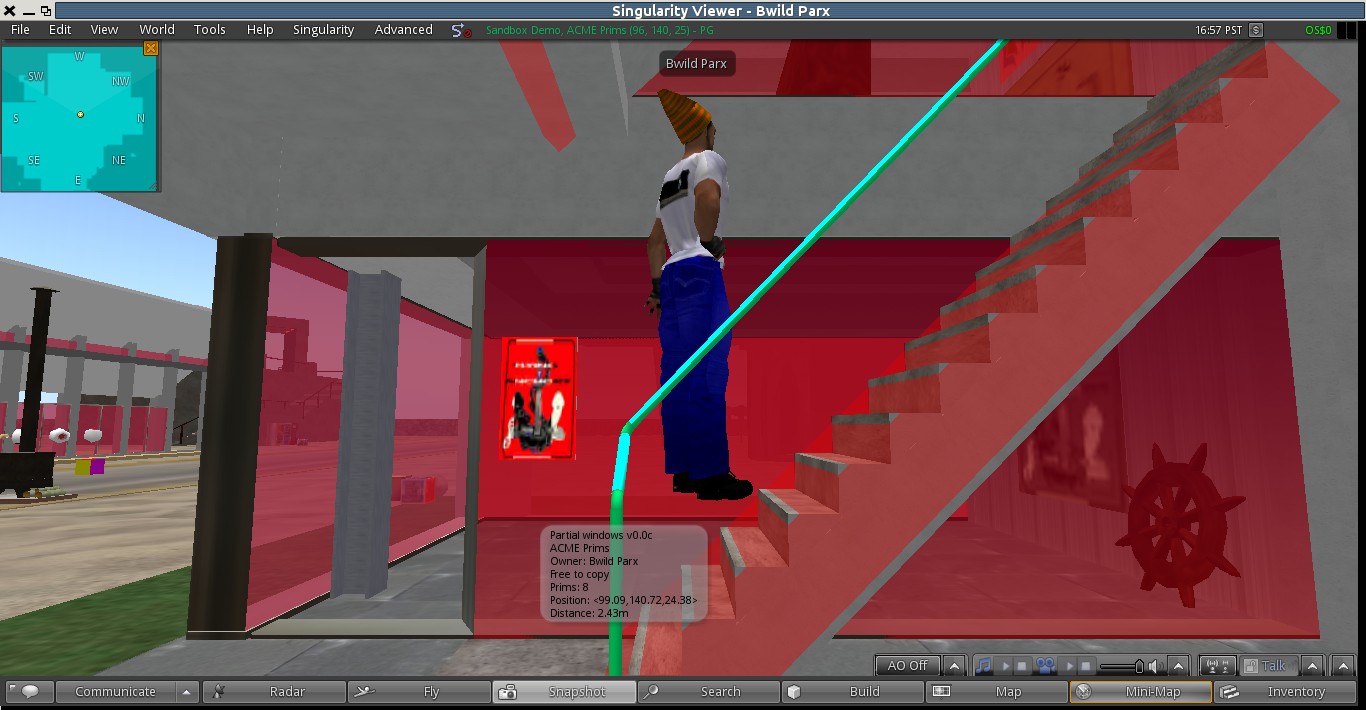 Avatar capsule on stairs with ramps