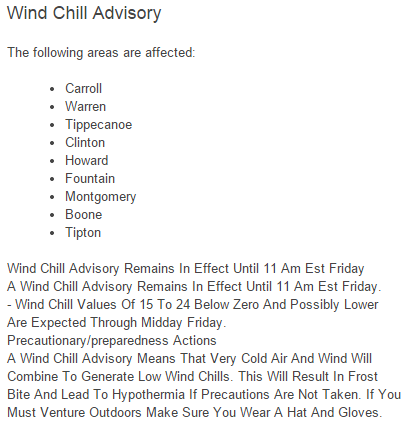 The Local Weather...