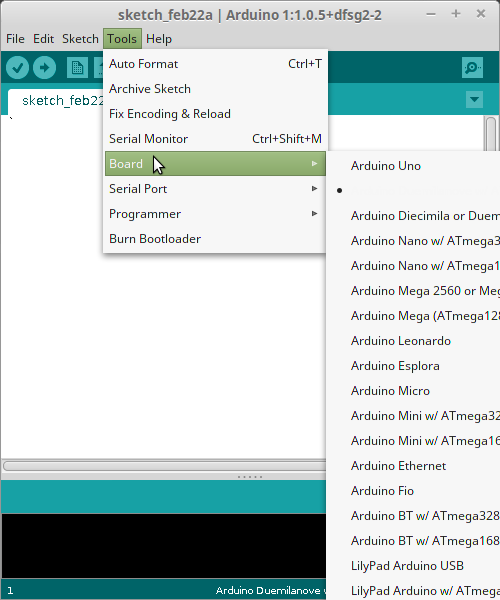 Arduin - JavaApp - menu do not show