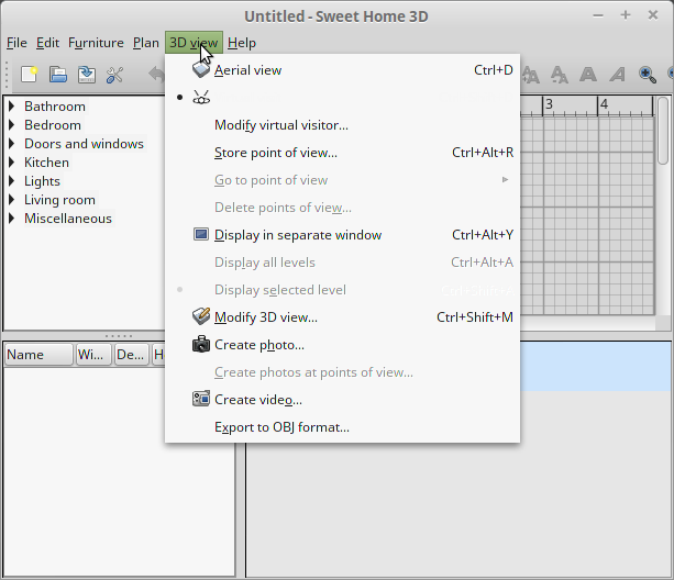 Sweethome3D - JavaApp - menu not shown (but icon is)..