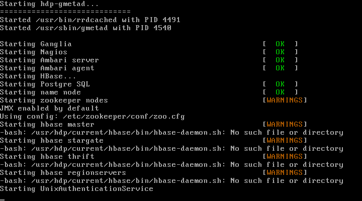 HBase directory missing