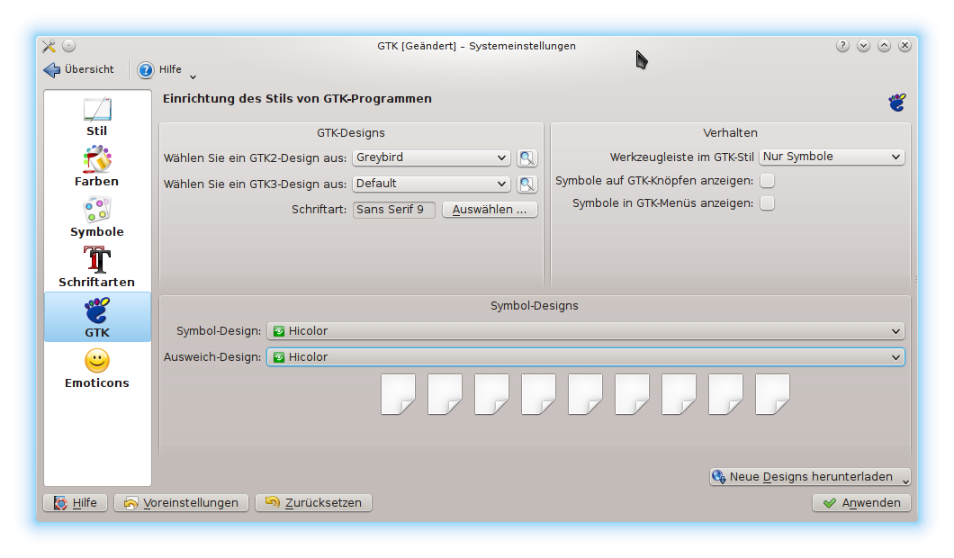 Weird KDE/GTK icons