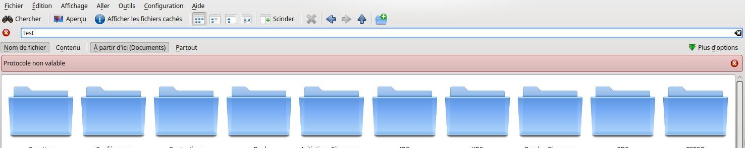 Search breaked in part with Dolphin