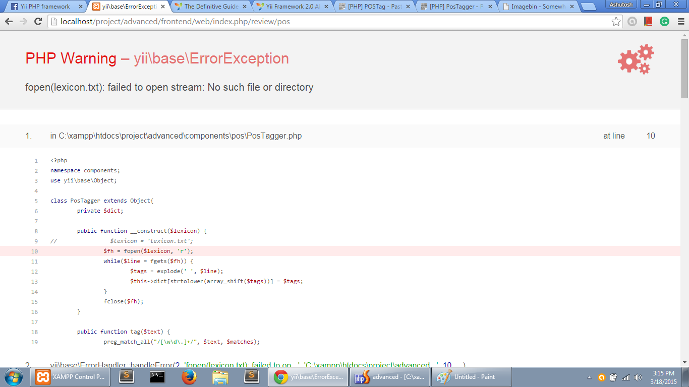 error page