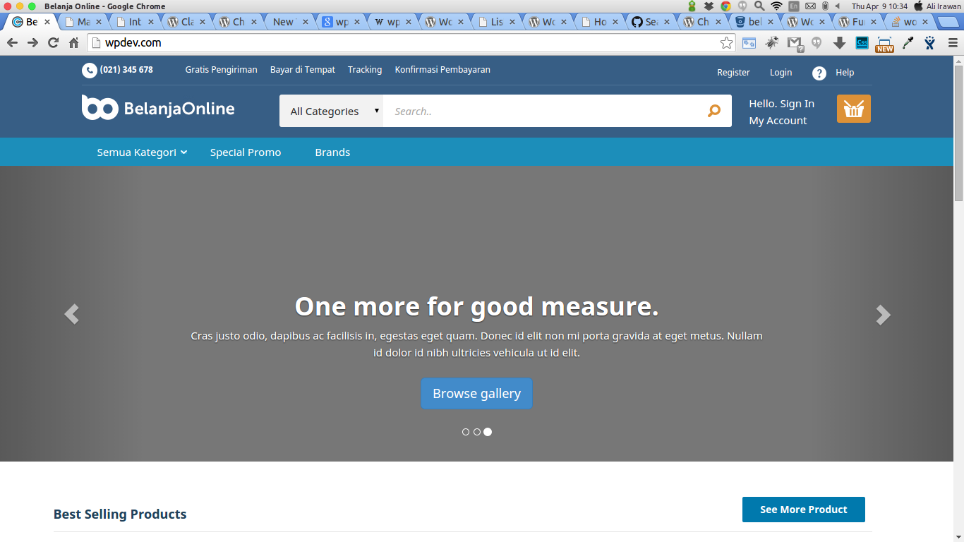 Screenshot homepage