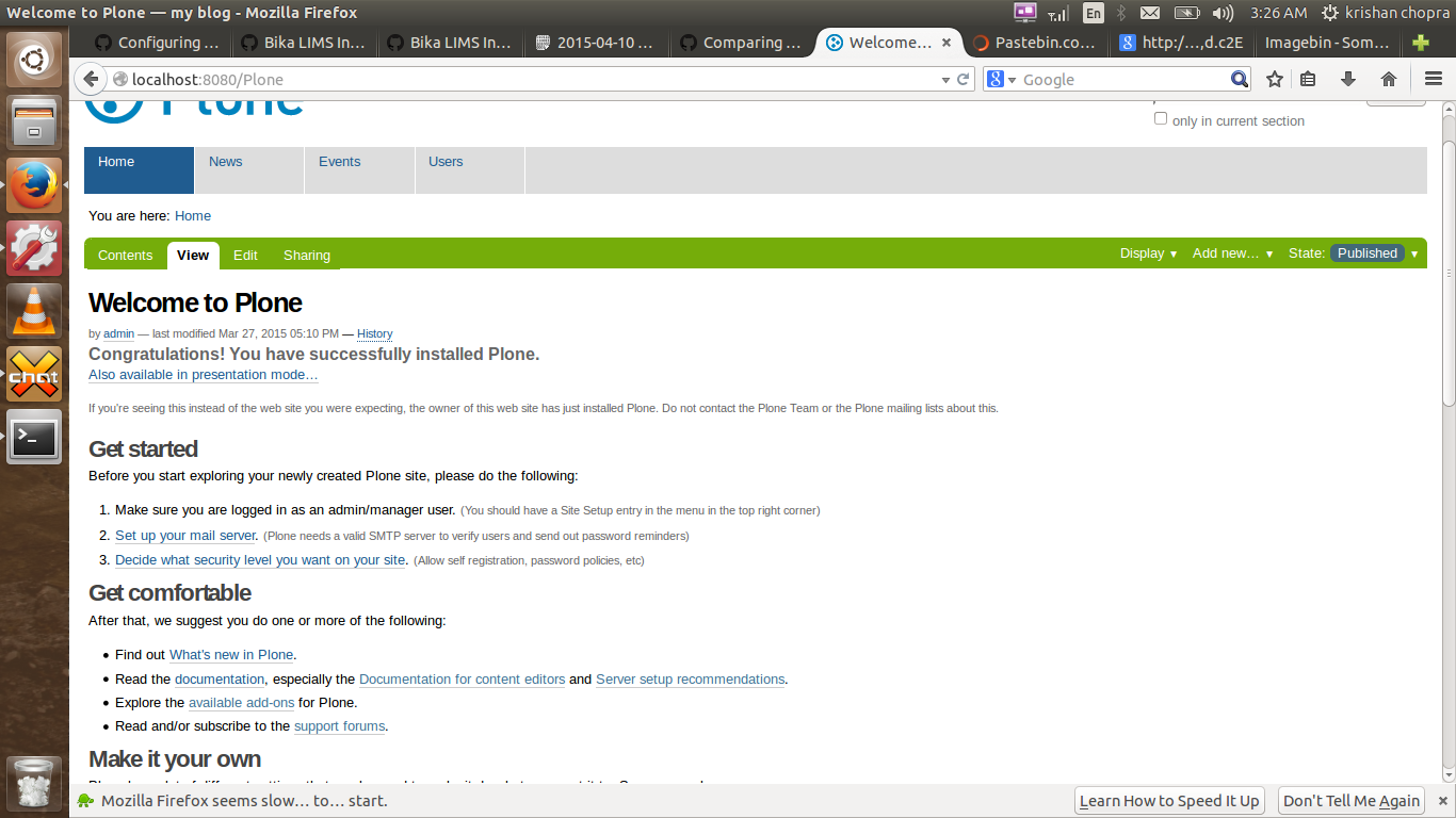 localhost:8080/Plone