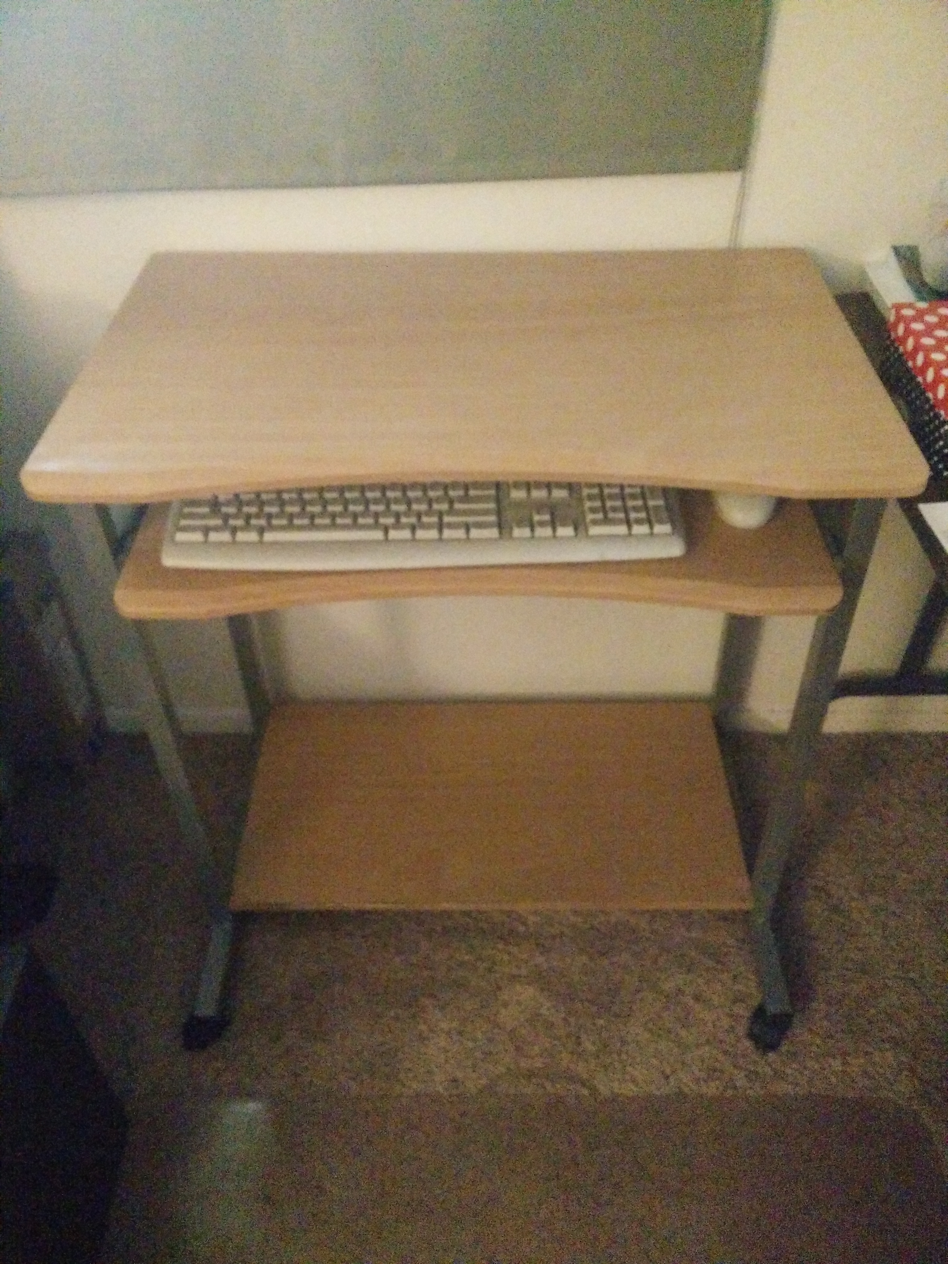 computer desk w/ keyboard tray