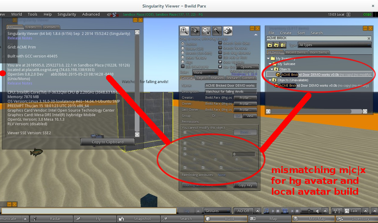 m|c|x mismanged permissions hg-avatar vs local avatar builds