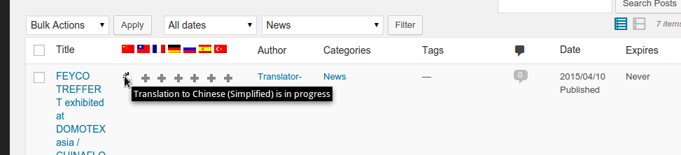 Simplified Chinese prepared
