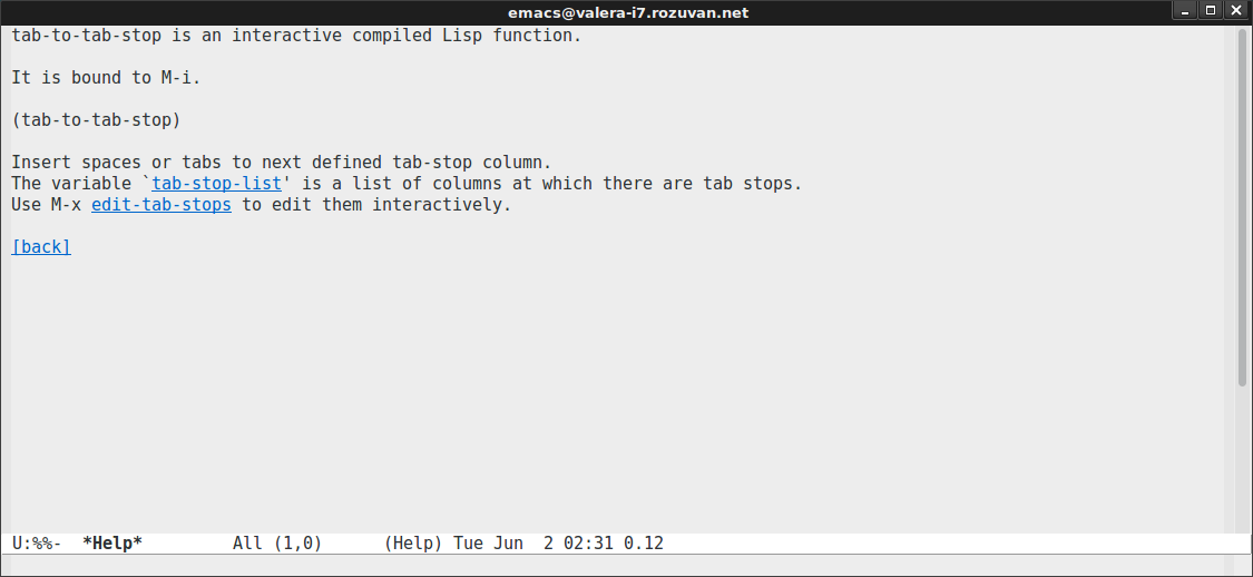 C-h f tab-to-tab-stop RET try #2