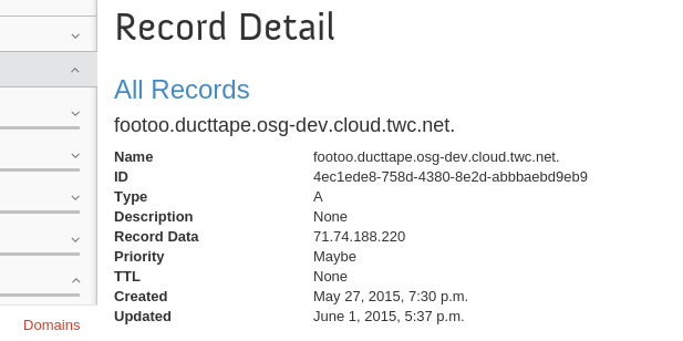 record detail drill down