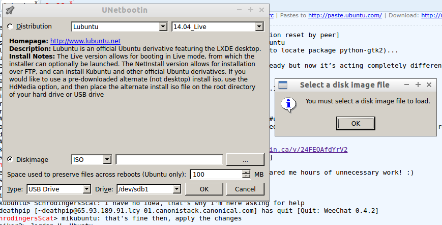 select disk image?