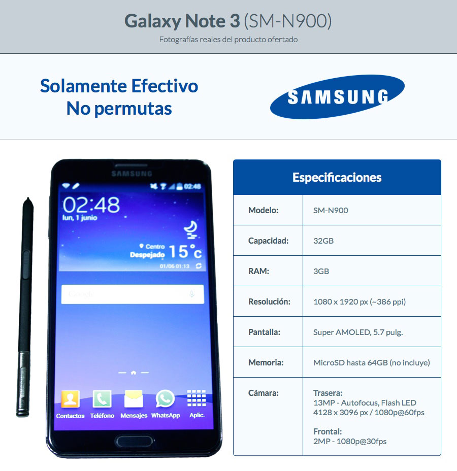 Publicación Galaxy Note 3 SM-N900