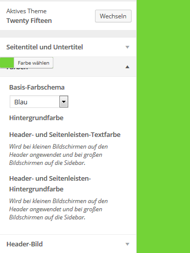 Problem when choosing the color