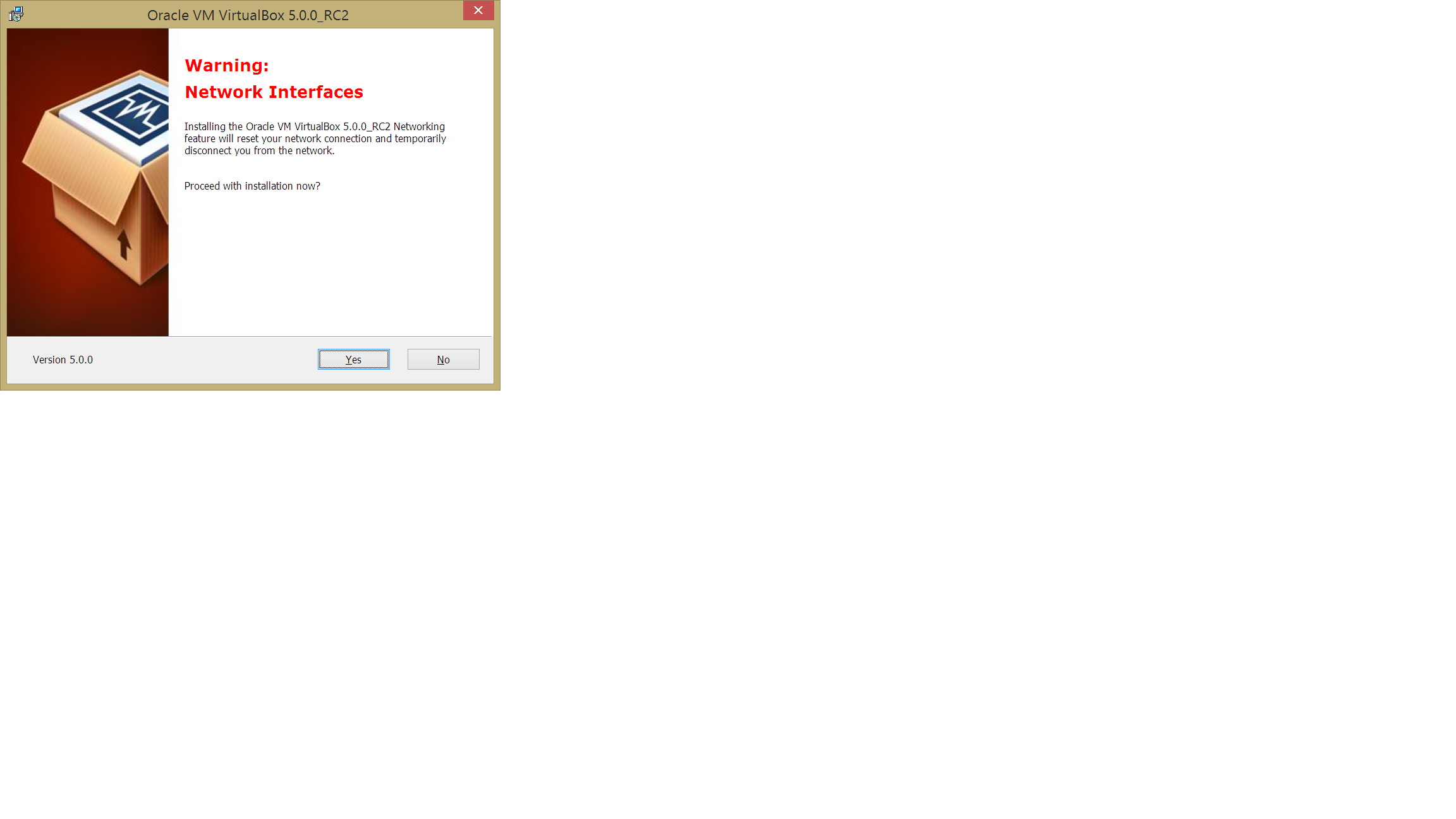 Warning: Network Interfaces