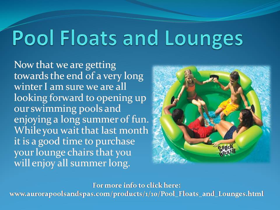 Pool Floats and Lounges