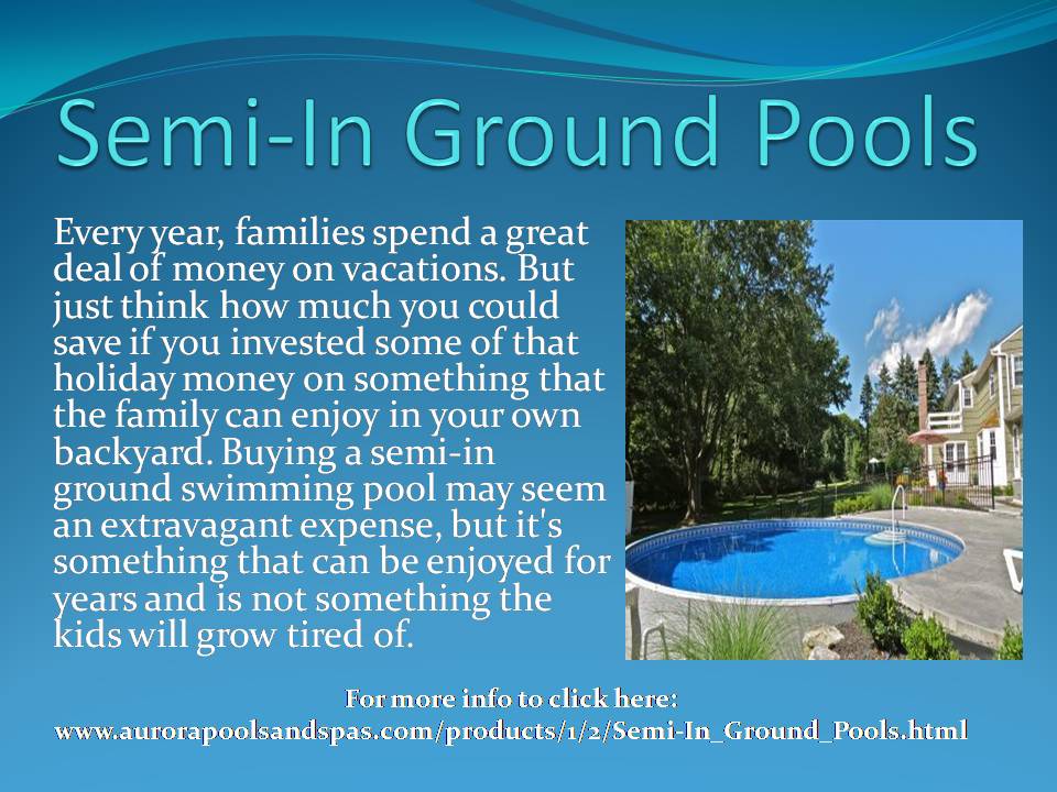Semi-In Ground Pools