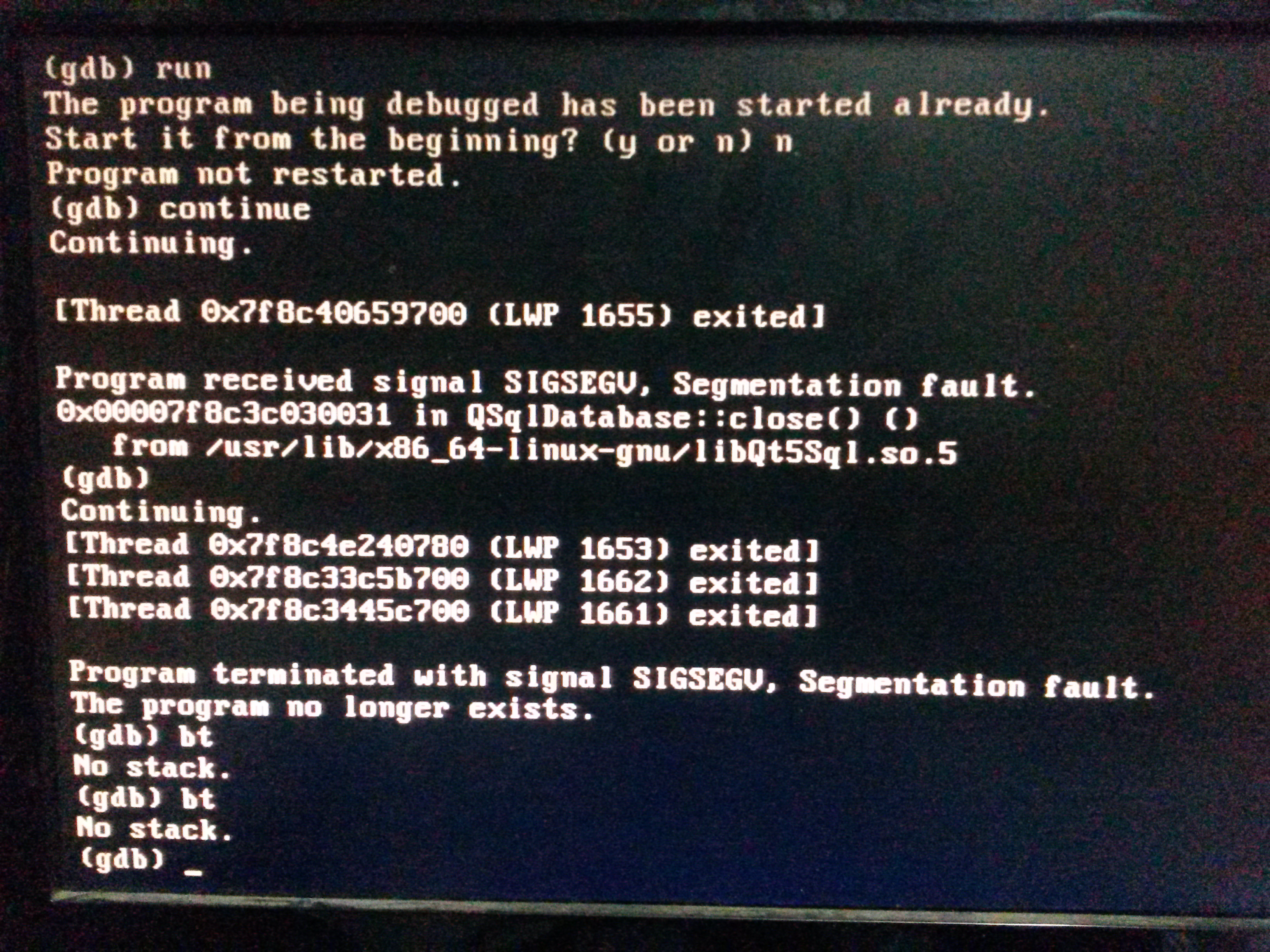 kactivitymanager segfaults