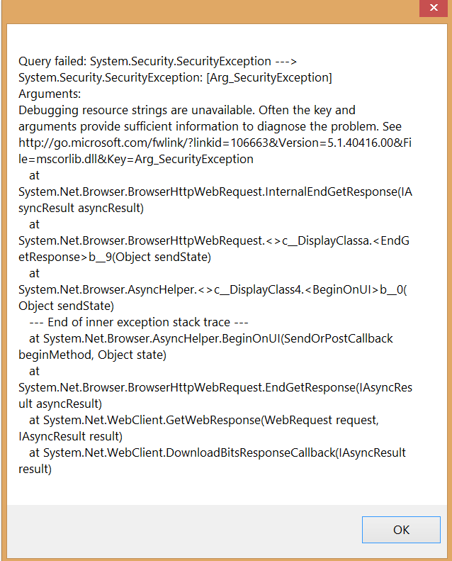 Error on Silverlight application load