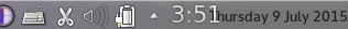 digital clock, long format