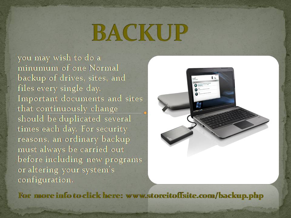 BACKUP