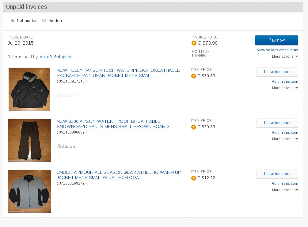 ebay correct price