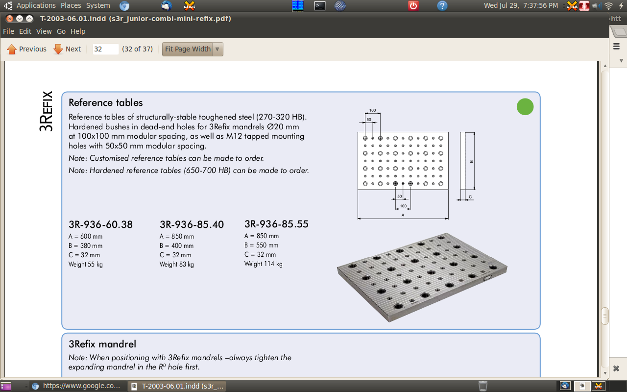 precision work surface with locators