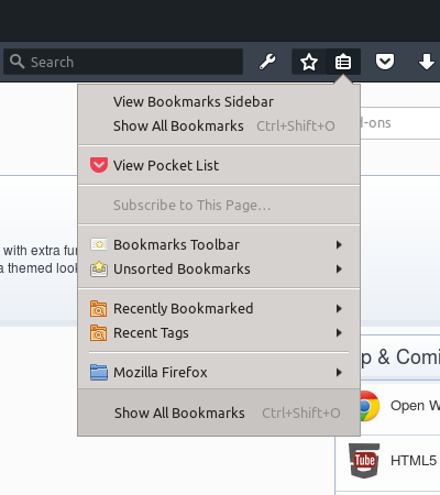 firefox panel
